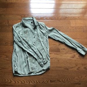 Halogen long sleeve tan shirt